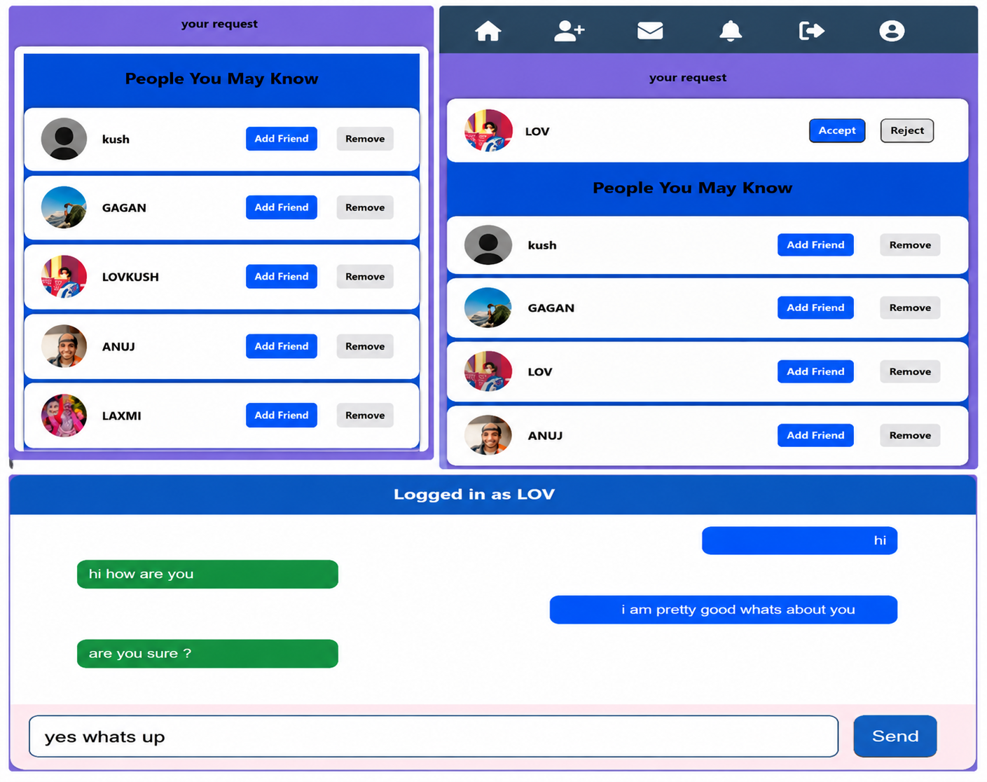 Real-time chat application